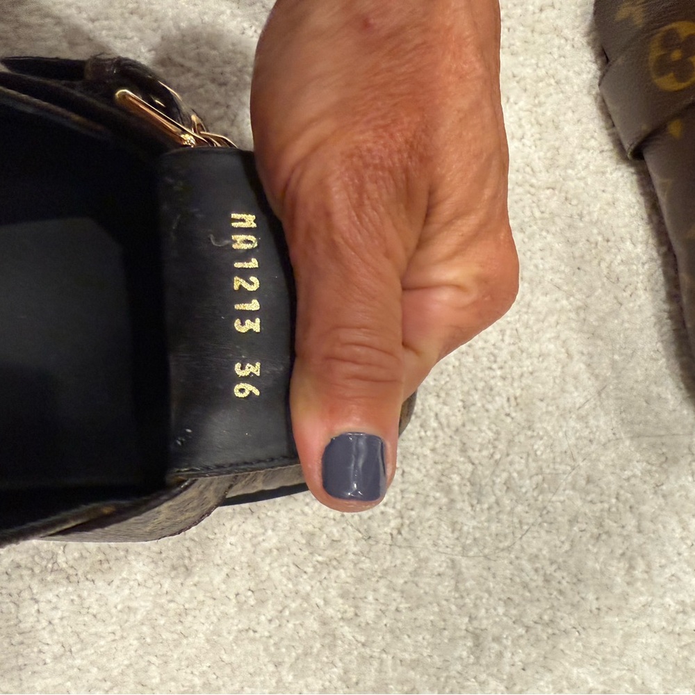 Louis Vuitton Dark Brown Monogram Slip-Ons - Picture 5 of 6